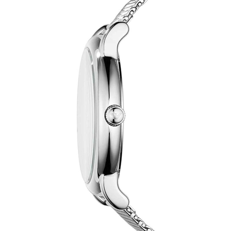 Emporio Armani Men's Three-Hand Date Watch - AR11069 Grey Dial & Steel Mesh - Image 3