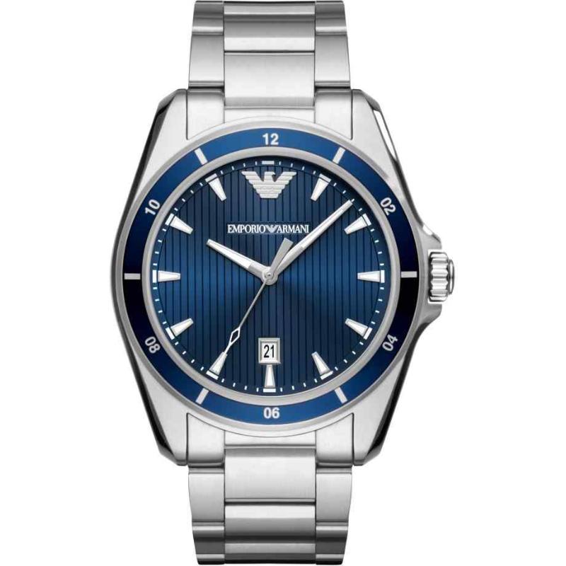 Emporio Armani Men's Sports Watch - AR11100 Blue Dial & Stainless Steel Bracelet