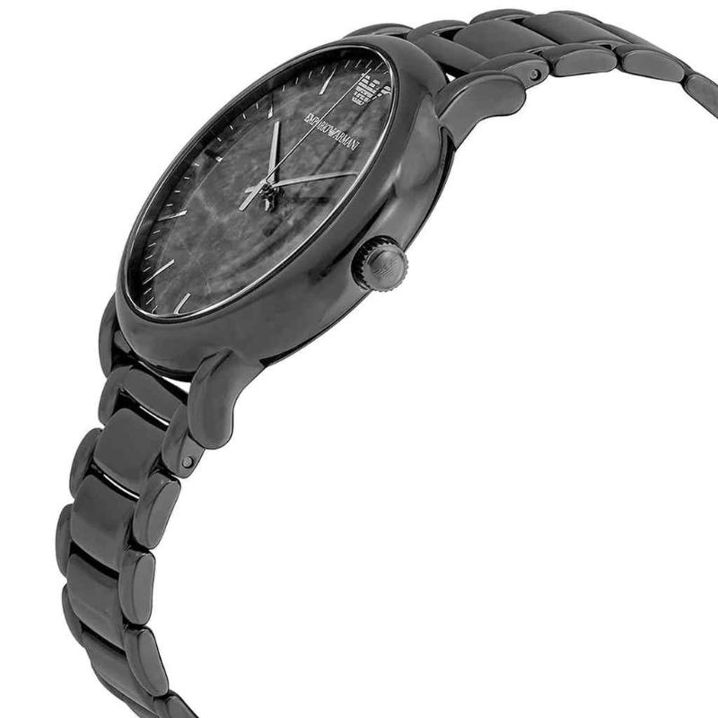 Emporio Armani Luigi Men's Watch - AR11155 Gunmetal Mesh Bracelet & Grey Marble Dial - Image 2