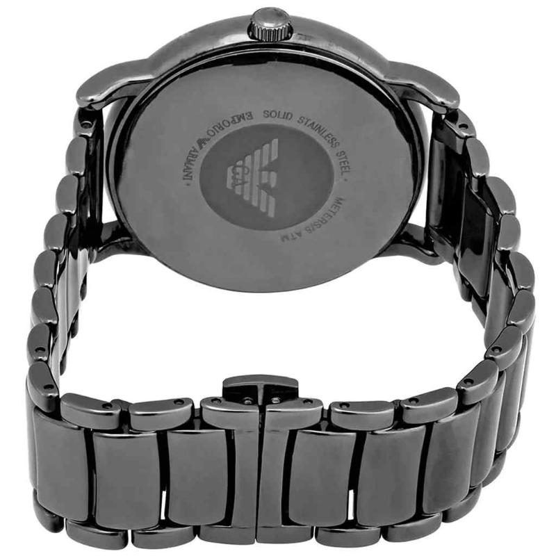 Emporio Armani Luigi Men's Watch - AR11155 Gunmetal Mesh Bracelet & Grey Marble Dial - Image 4