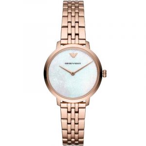 Emporio Armani Ladies Dress Watch - AR11158 Rose Gold PVD & Mother of Pearl Dial