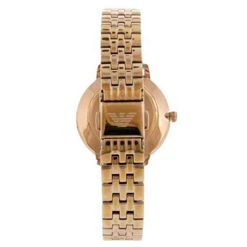 Emporio Armani Ladies Dress Watch - AR11158 Rose Gold PVD & Mother of Pearl Dial - Image 4