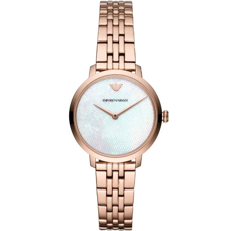 Emporio Armani Ladies Dress Watch - AR11158 Rose Gold PVD & Mother of Pearl Dial