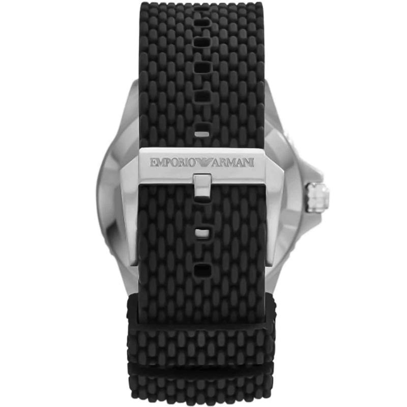 Emporio Armani Men's Mario Watch - AR11341 Black Dial & Black Silicone Strap - Image 4