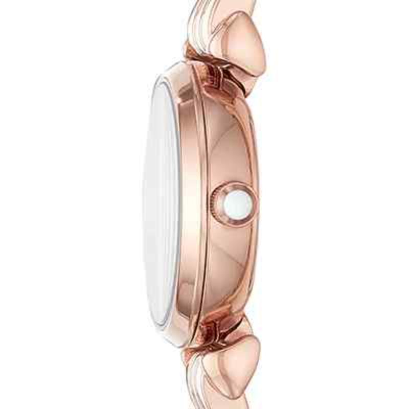 Emporio Armani Ladies Gianni Watch - AR1776 Rose Gold PVD & Silver Dial - Image 3