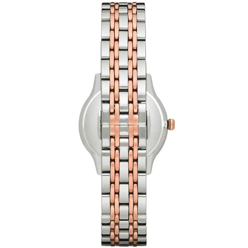 Emporio Armani Ladies Dress Watch - AR1962 Two-Tone Crystal Indices & Steel Bracelet - Image 4
