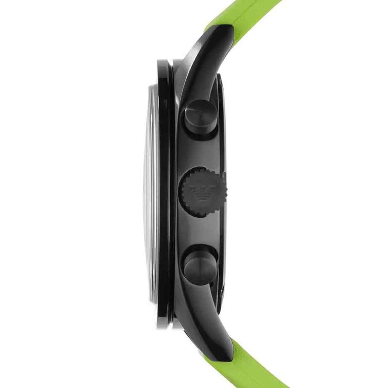 Emporio Armani AR6115 Men’s Sports Watch – Black Dial, Green Rubber Strap - Image 2